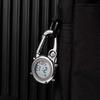 JEWELRYWE Carabiner Digital Pocket Black Watch, Display, Clip-on Watch, Keychain, Watch, Unisex,