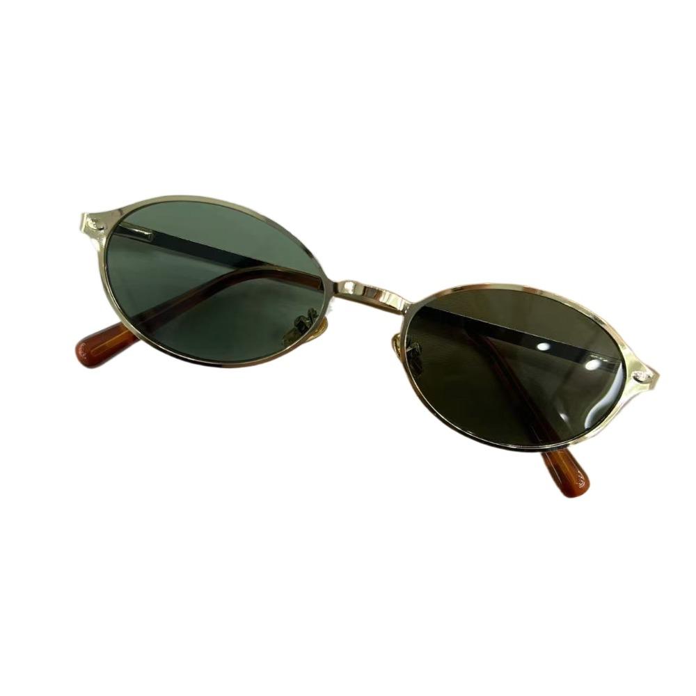 Retro Anti-blue Eyeglasses Spicy Girl Blocking Glasses Party Metal Oval Glasses  Lady