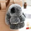 Rex Rabbit Fur Plush Keychain: Cute Rabbit Pendant Toy for Bag or Car