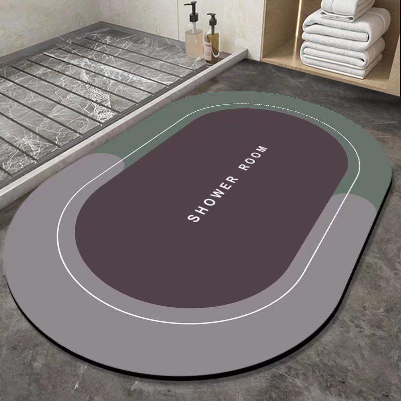 Tappetino per Pavimento in Fango Diatomaceo Morbido di Lusso Leggero, Zerbino, Tappetino Antiscivolo per Bagno, Tappetino Assorbente per Piedi da Porta Bagno, Tappetino a Rapida Asciugatura
