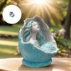 Conch Girl Statues and Sculptures,Resin Conch Girl Statue Ornament,Housewarmings Gift,Home Decors Fish Tanks Supplies