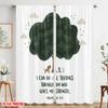 2pcs 2D flat printing Scene Curtains Christian Bible Verse 100% Polyester Without Electricity Birthday Party for Bedroom Office