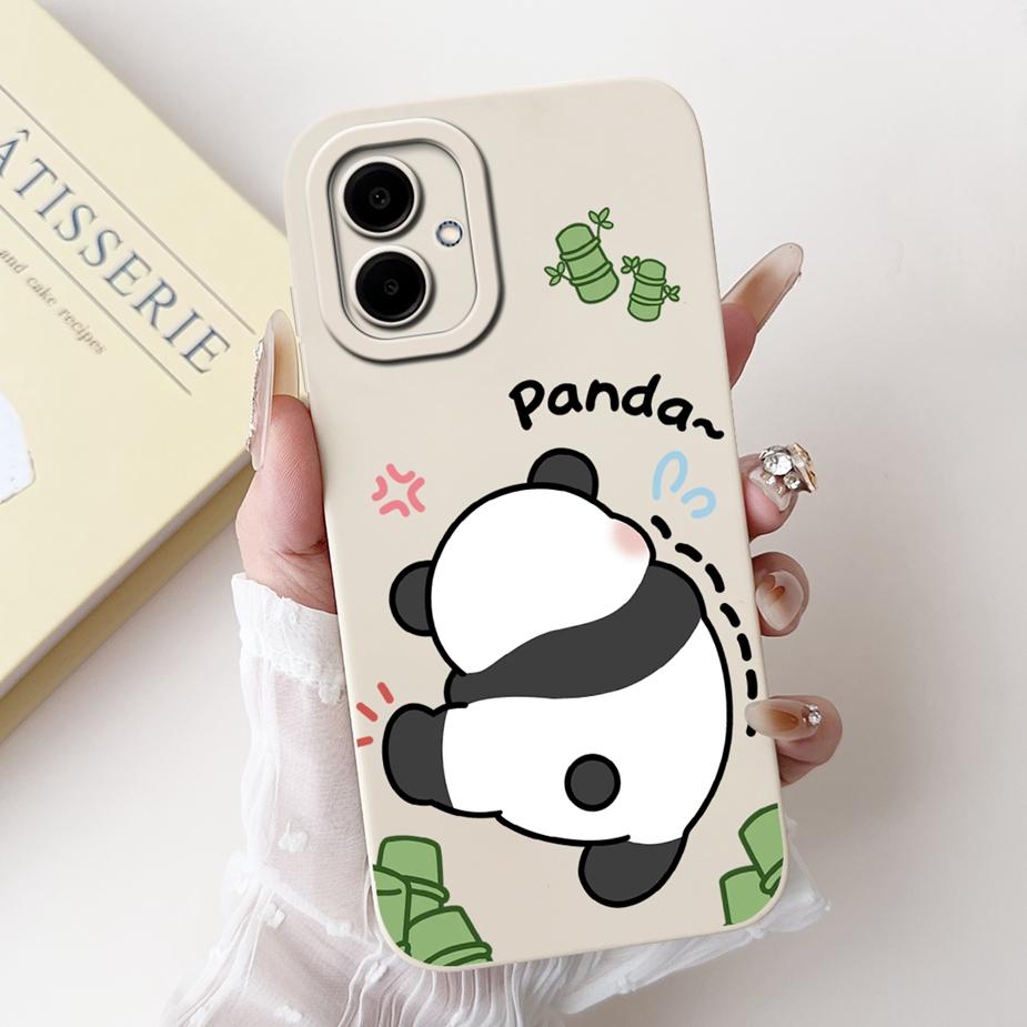 For Samsung Galaxy A06 Case SM-A065F Cute Panda Cartoon Cover Shockproof Phone Case For Samsung A06 A 06 GalaxyA06 4G Soft Shell