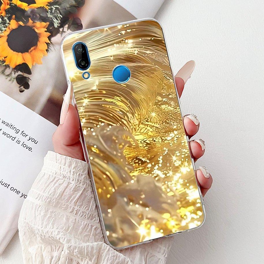 Für Huawei P20 Lite Hülle Beliebte Blume Schmetterling Weiche Klare Silikon Handy Rückseite für Huawei P20Lite Nova 3e ANE-LX1 Bumper