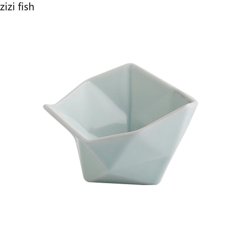 Irregular Ceramic Origami Bowl Seasoning Bowl Dessert Bowl Snack Bowls Appetizer Bowls Molecular Cuisine Specialty Tableware