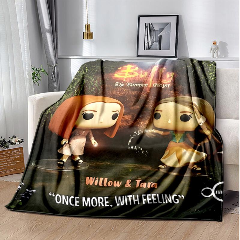 Buffy Flannel Blanket Soft Warm All-Season Throw, Design for Camping, Car Travel, Hiking Sofa, Bed, Office Perfect Gift for Parties