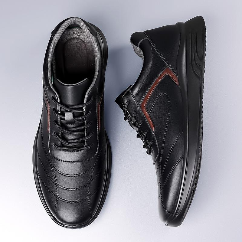 New Men's Daily Casual Leather Shoes Men's Trendy Single Shoes Wear-resistant Soft-soled Soft-faced Sports Men's Shoes