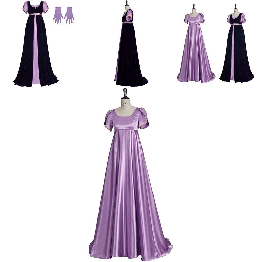 Set Vestito Lungo Bridgeton Ispirazione Vintage Per Spettacoli Teatrali