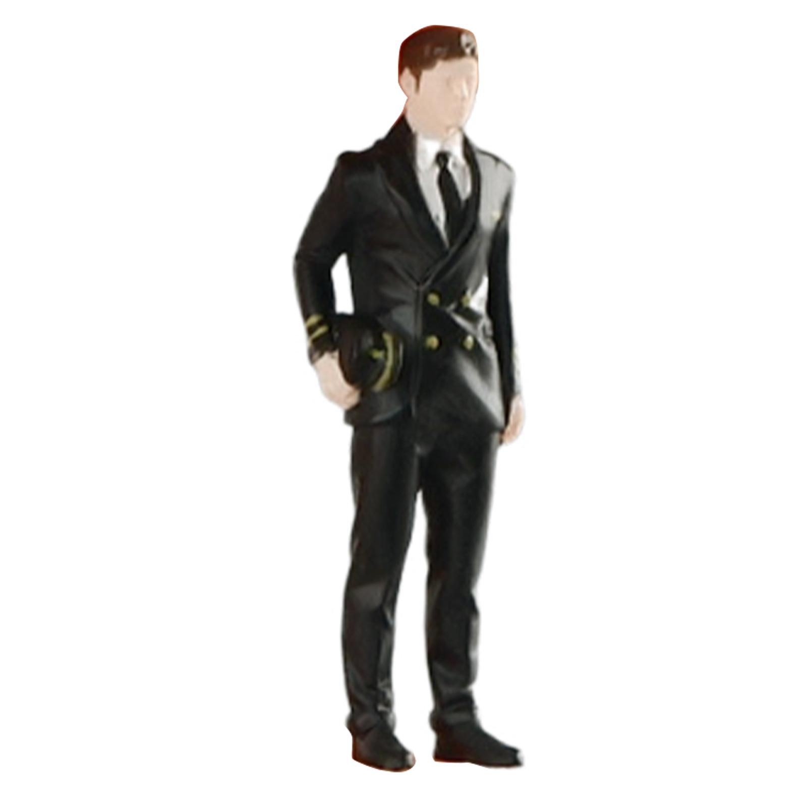 1/64 Scale Miniature Figure Uniform Man Ornament Decoration Dollhouse Accessories Layout Prop Model Miniature Scene Figurine