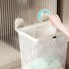 Punch-Free Wall Mounted Laundry Hamper Foldable Suction Cup Storage Basket Waterproof Bathroom Organizer for Home Hotel Daily