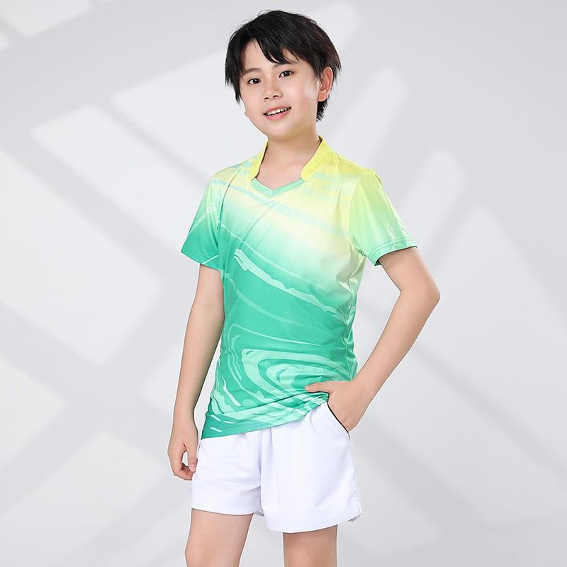 Kids Sports Set Girls Quick-Dry Badminton Tennis Uniform With Custom Print Option