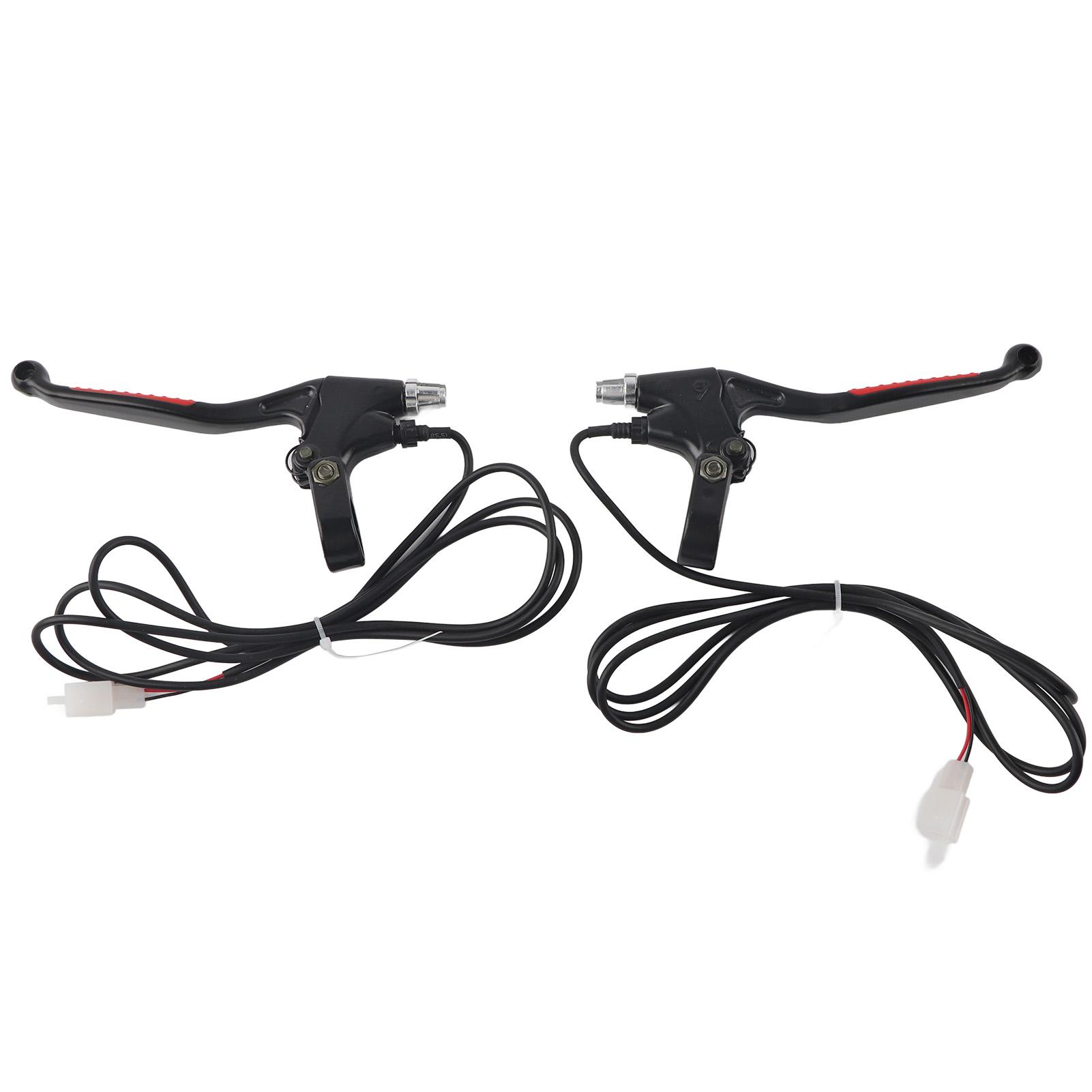 Shoemst 2Pcs Aluminum Bicycle Brake Lever Electric Brake Handle For Electric Bicycles Scooters