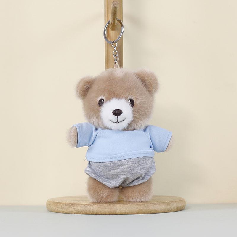 Plush Bear Keychain Cute Cartoon Stuffed Toy For Kids And Adults