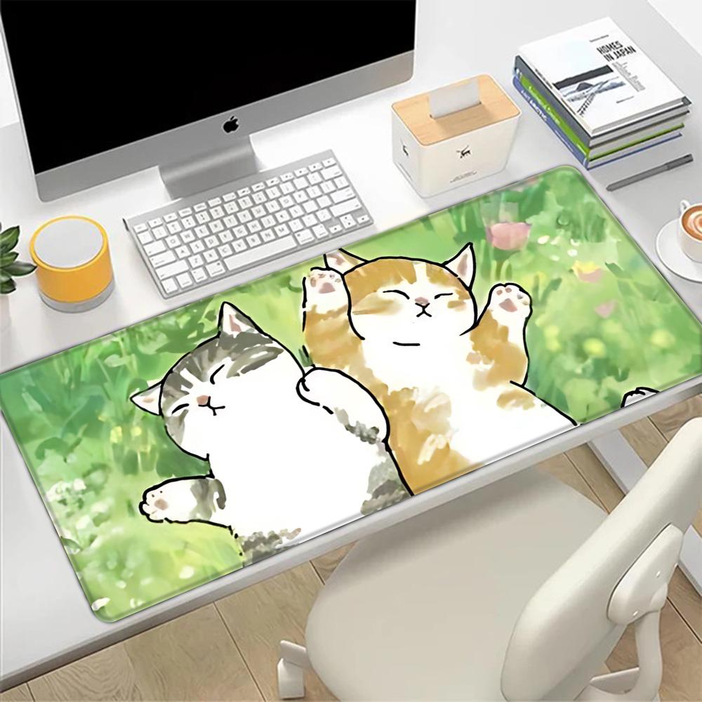 Cute cat mmofusands Mousepad HD Printing Computer Gamers Locking Edge Nonslip Mouse Pad XXLxcm Keyboard PC Desk Pad