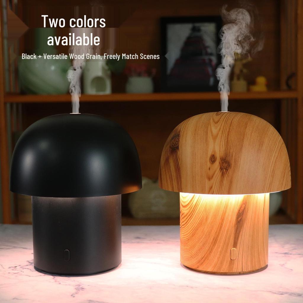 2026 Portable Mini Mushroom Lamp Humidifier: Aromatherapy Essential Oil Diffuser for Bedroom Desktop