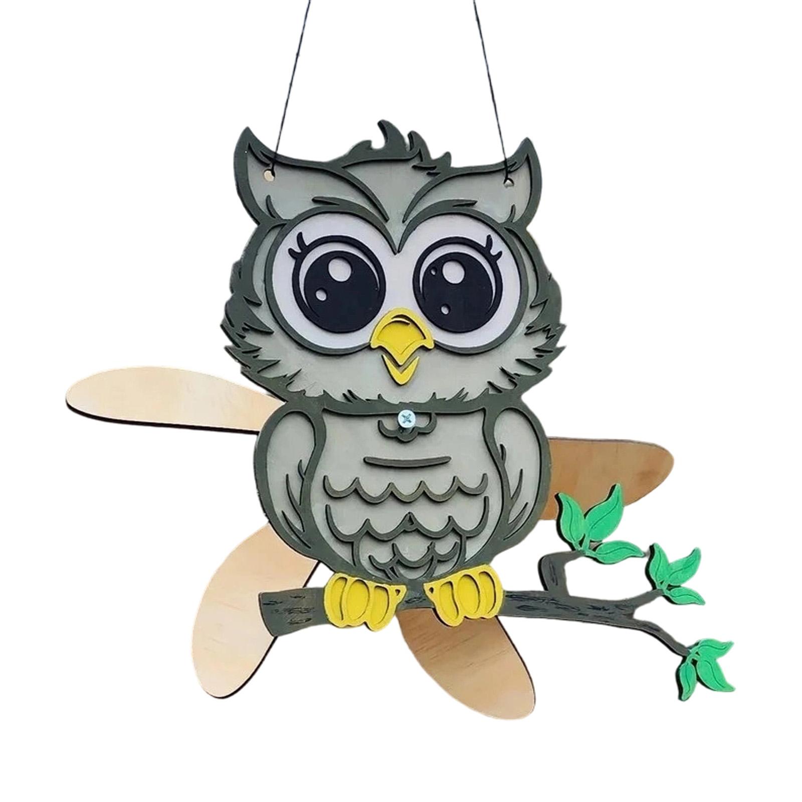 

Wooden Animal Whirligig Home Decoration Rooster Design Outdoor Indoor Hanging Ornament for Garden Patio Porch Wall Display One Size