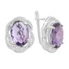 Silver Earrings with Natural Amethyst 10.688ct (2189251)