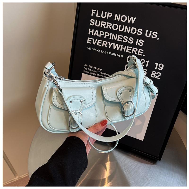 

Новые нишевые женские сумки Новые модные универсальные сумки-мессенджеры Сумка на одно плечо подмышку Сумка-тоут синий