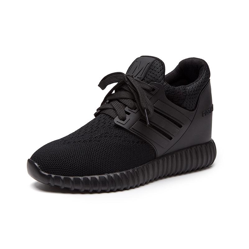 

Весна 2024 Жіноче кокосове взуття для збільшення росту – повсякденний корейський стиль, парні летючі плетені кросівки 38