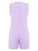 3Pcs Kids Special Needs Adaptive Jumpsuit Round Neck Sleeveless Back Invisible Zipper Solid Color for Easy Dressing Daily Care