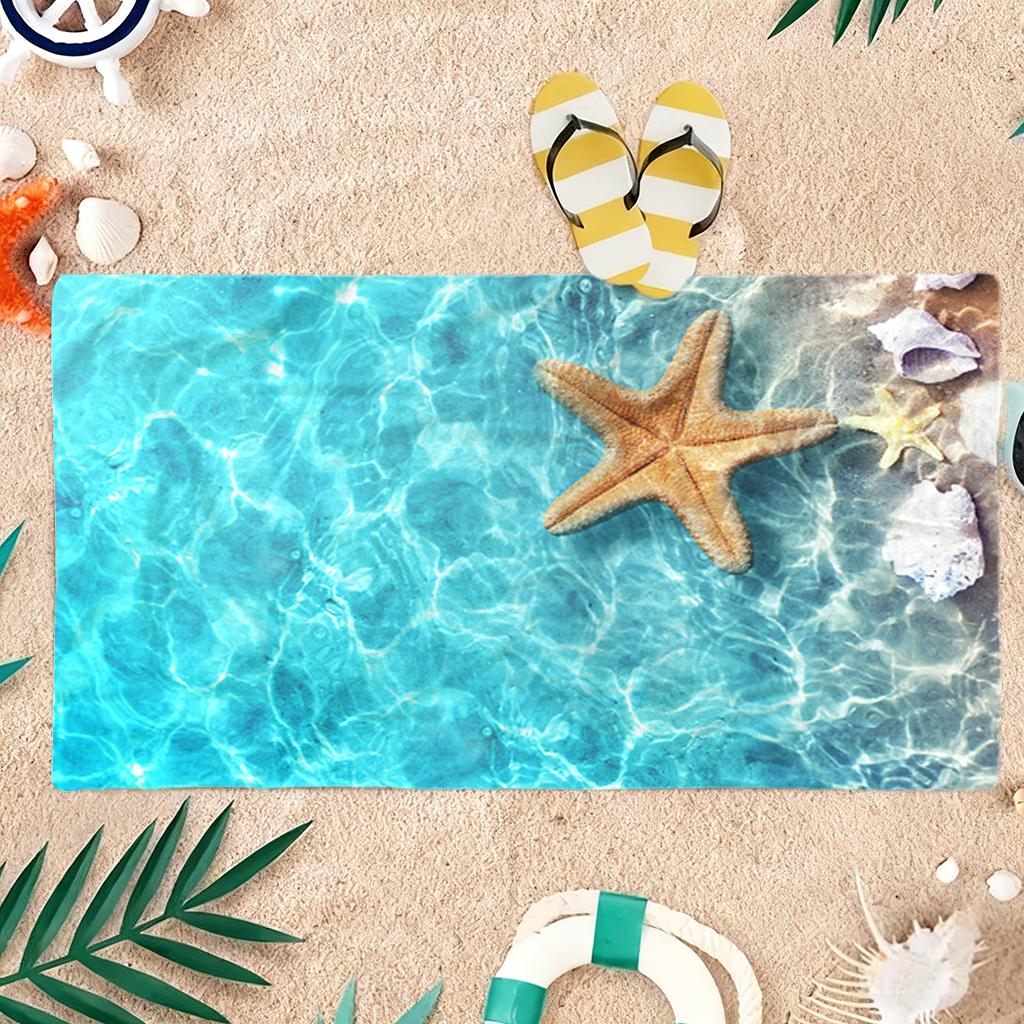 Ocean Elements Beach Towel Quick-drying Super Absorbent Suitable for Swimming Beach Vacation Pool Gym Summer Gift for Friends
