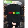 Herren T-Shirt Rasta-inspiriert Tuff mit Löwe von Juda - Tuff Gong Grafik - 100% Baumwolle Lässiges Kurzarm Rundhals T-Shirt für Freizeitkleidung,