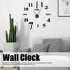 Frameless   Wall Clock Modern Mirror Wall Sticker for Home Living Room Bedroom Decor