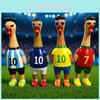 World Cup Soccer Player Squealing Chicken Stress Relief Toy With Sound For Kids And Adults