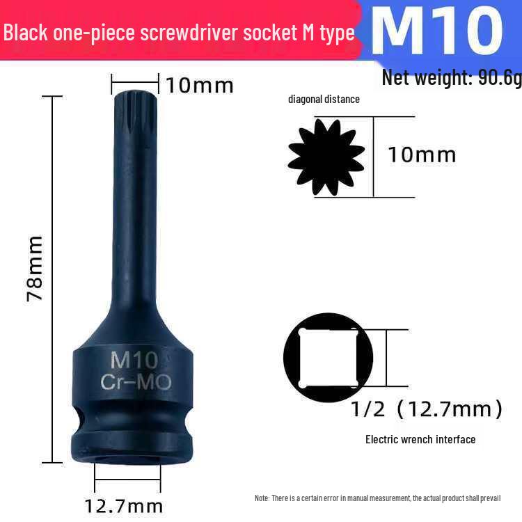 12-Punkt Torx Sechskant-Steckschlüsselsatz für pneumatische und elektrische Schlagschrauber – Schraubendreherbits für die Autoreparatur