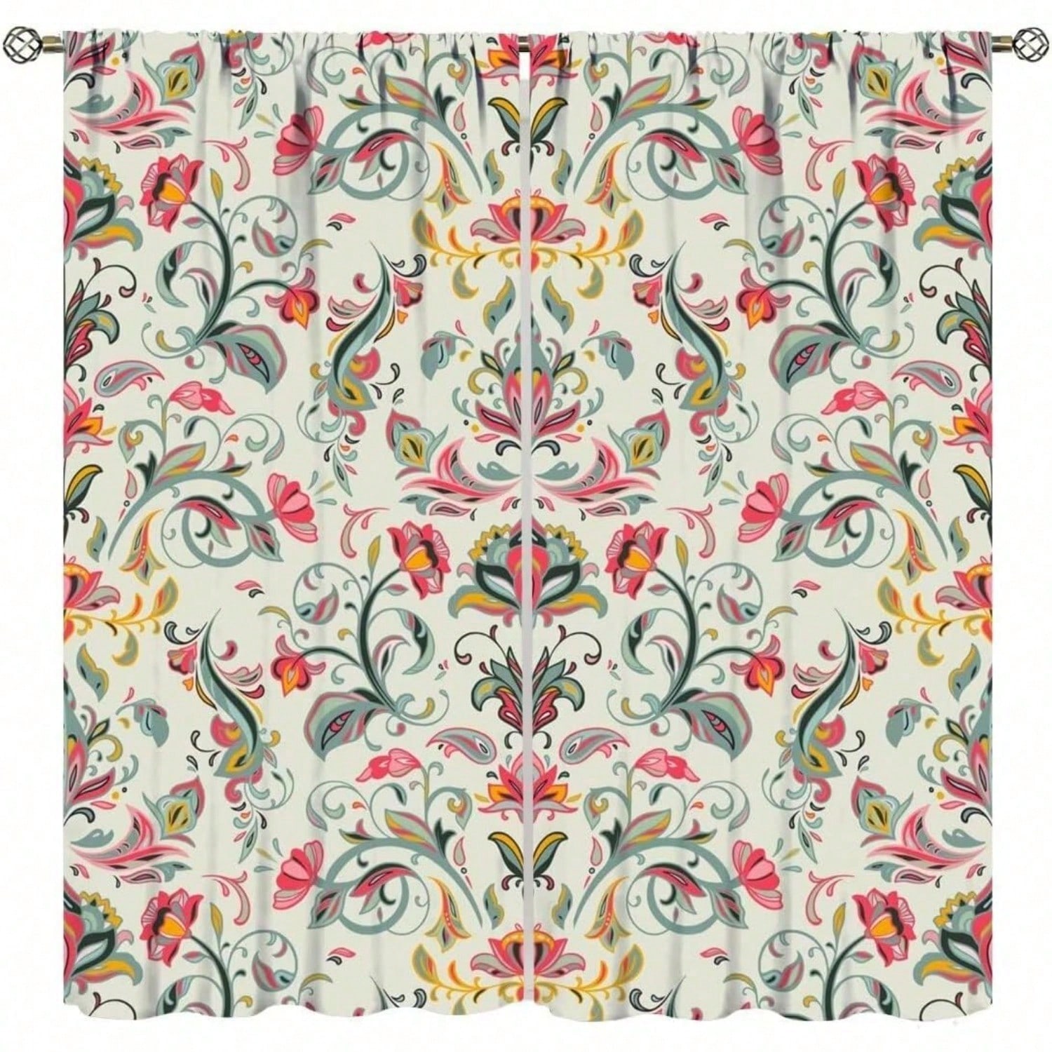 

Modern Minimalist Floral Window Curtains Abstract Botanical Flower Window Treatments For Living Room Bedroom Kitchen 100*130 Grommet Top 1pcs