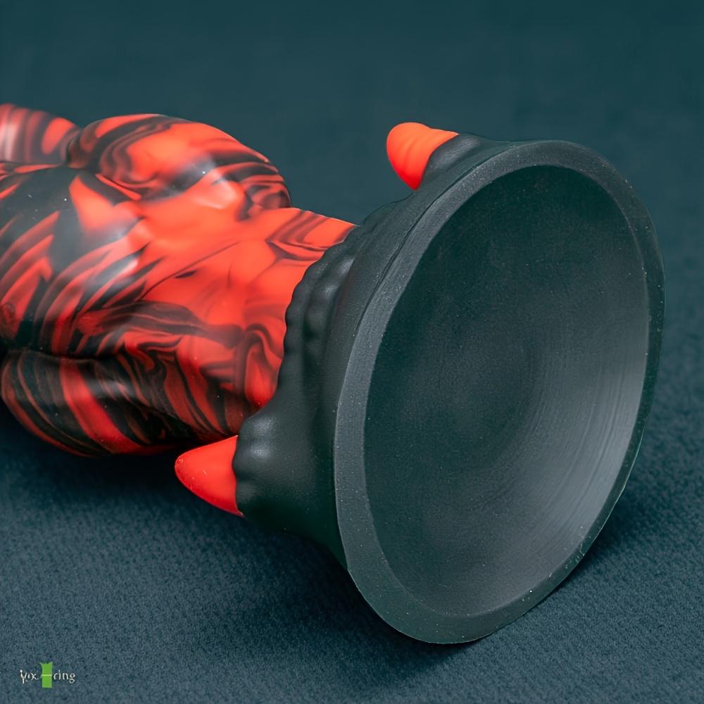 Fantasy Alien Anal Plug – Premium Liquid Silicone Anal Expander, Black & Red Design, Soft Teasing Toy for Couples, Bodysafe, Flexible & Smooth