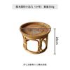 Handwoven Rattan Round Side Table Balcony Window Seat Japanese Style Low Coffee Picnic Tray Minimalist Home Decor