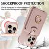 Litchi Texture PU Leather Wallet Case for iPhone 13 Pro Max, Accordion Card Holder with Ring Kickstand & Crossbody Strap, Shockproof Cover