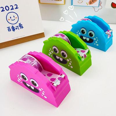 Cartoon Monster Tape Dispenser and Notebook Tool with Adhesive Tape Set