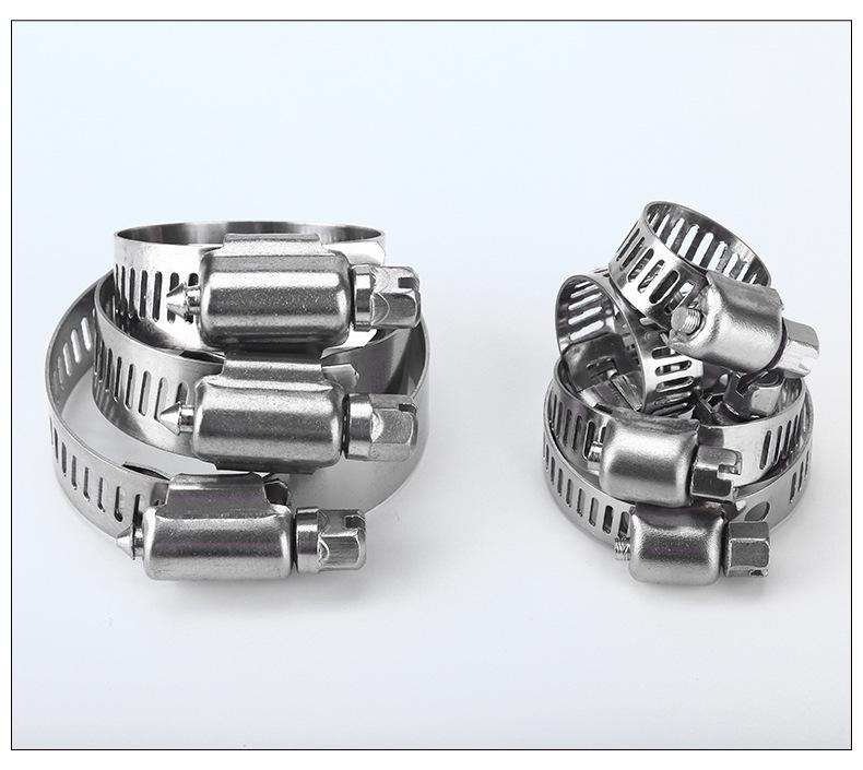 304 Stainless Steel Hose Clamp Set, 100 PCS