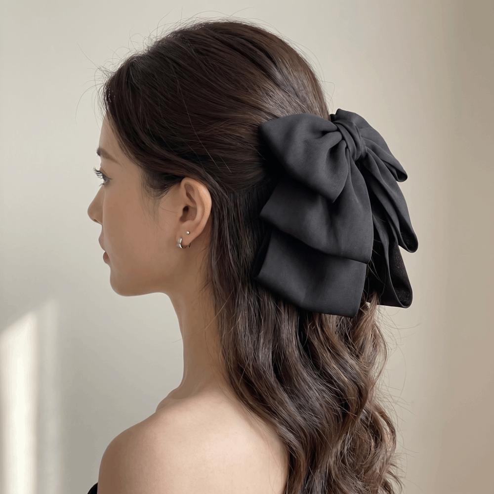 Wide Grip Oversized Bow Hair Claw Non-Slip Hair Clamp Fashion Style Hair Accessories For Women