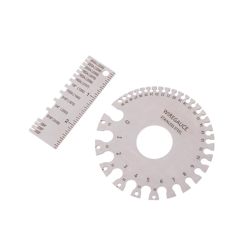 0-36 Round AWG SWG Wire Gauge Thickness Ruler Gauge Diameter Stainless Steel Measurer Tool Welding Inspection Wire Gauge