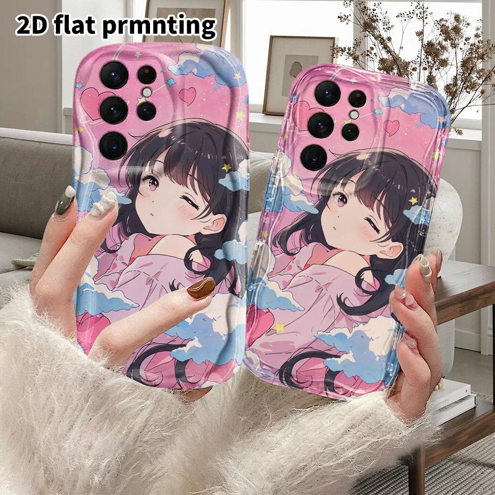 Phone Case: 2D Flat Samsung Galaxy A34 A35 M05 M06 S20 S22 S21 FE Plus 5G Protective Case, Couple Style, Nebula Girl, Christmas and Halloween Gift