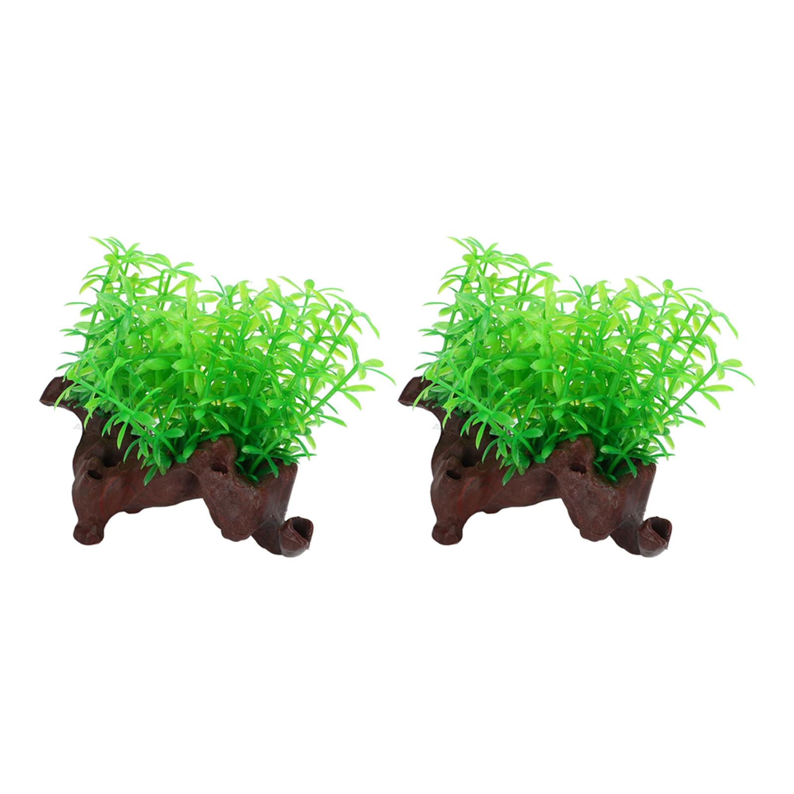 

2pcs Aquarium Decorative Plants High Simulation Fish Tank Artificial Leaves Landscaping Decorations