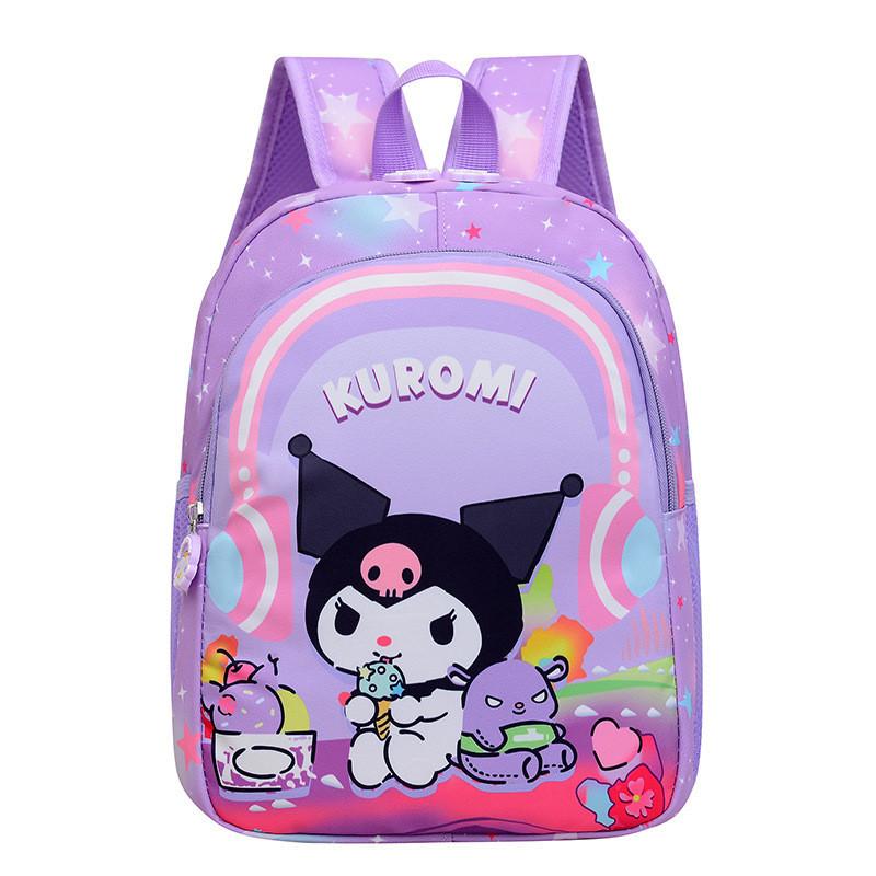 Cute And Trendy Kindergarten Backpack With Comfortable Arched Shoulder Straps Black Kuromi