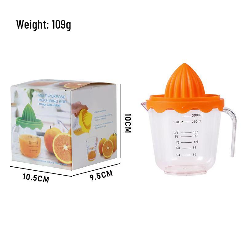 Kompakter manueller Zitruspresse für Orangen und Zitronen: Auspressen & in einem Mini-Saftbecher servieren