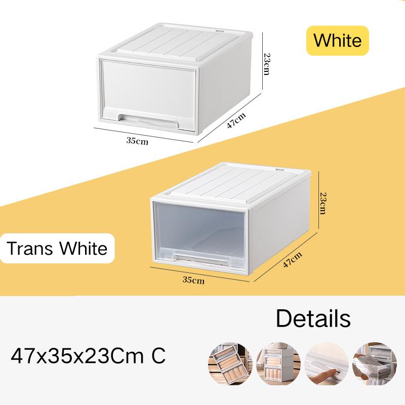 Household Closet Cabinet Storage Box Quilt Storage Box Organizing Box Drawer Storage Box Plastic Transparent Storage Box