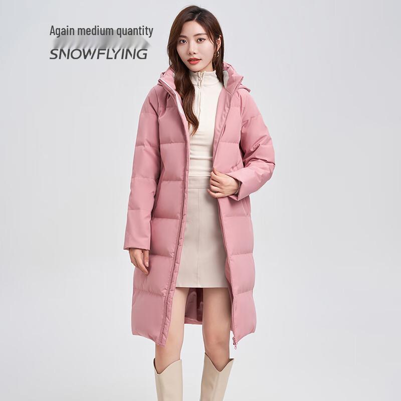 SNOWFLYING Women's Mid-Length Padded Duck Down Jacket