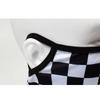 Breathable Cycling Face Mask - Checkerboard Pattern Ear-Hanging Head Scarf Neck Gaiter, Unisex Bicycle/Motorcycle Head Cover for