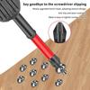 12/24Pcs Magnetic Screwdriver Bit Set With Anti Slip Shockproof Hexagonal Handles Suitable For Various Tools