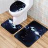 Textured Toilet Three-Piece Floor Mat Bathroom Three-Piece Carpet Doormat