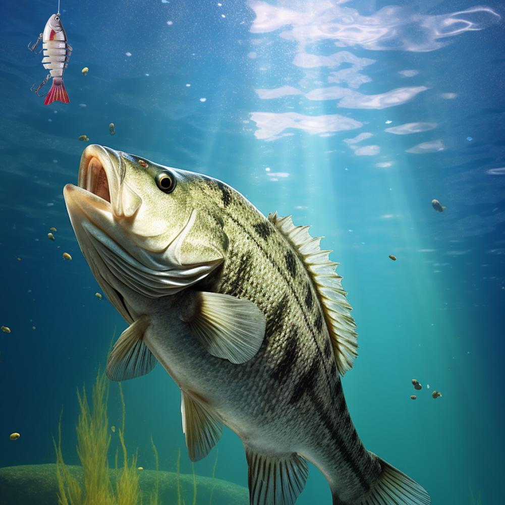 Sinkende Wobbler Angelköder Lebensechter mehrteiliger Swimbait Mehrteiliger Hardbait Crankbait für Barsch Forelle