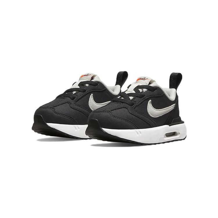 Nike Air Max Dawn TD Black Metallic Silver Total Orange Toddler Shoes DC9319-002