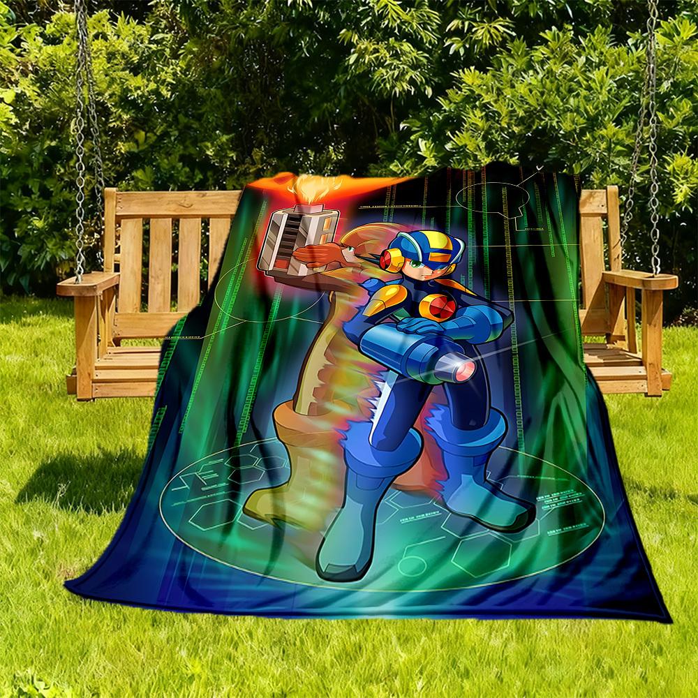 

1pc Rockman X All-Season Comfort, Outdoor Flannel Blanket - Soft, Warm & Cozy for Naps, Camping & Travel 016 130x150cm