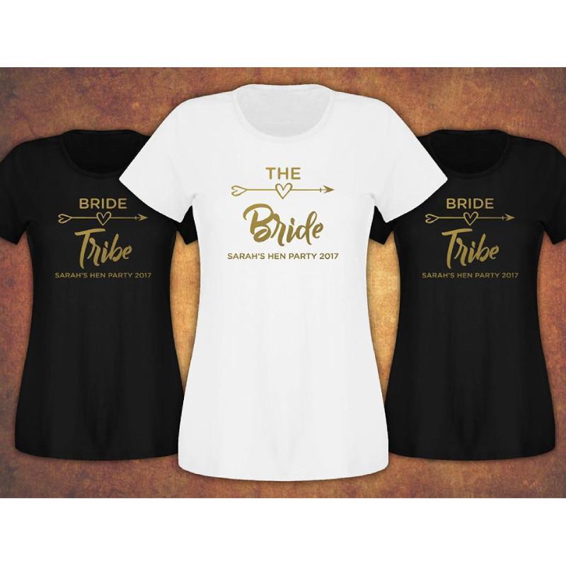 Bride Tribe Letter Print Short Sleeve T Shirt For Women Breathable Fashion Casual Wear